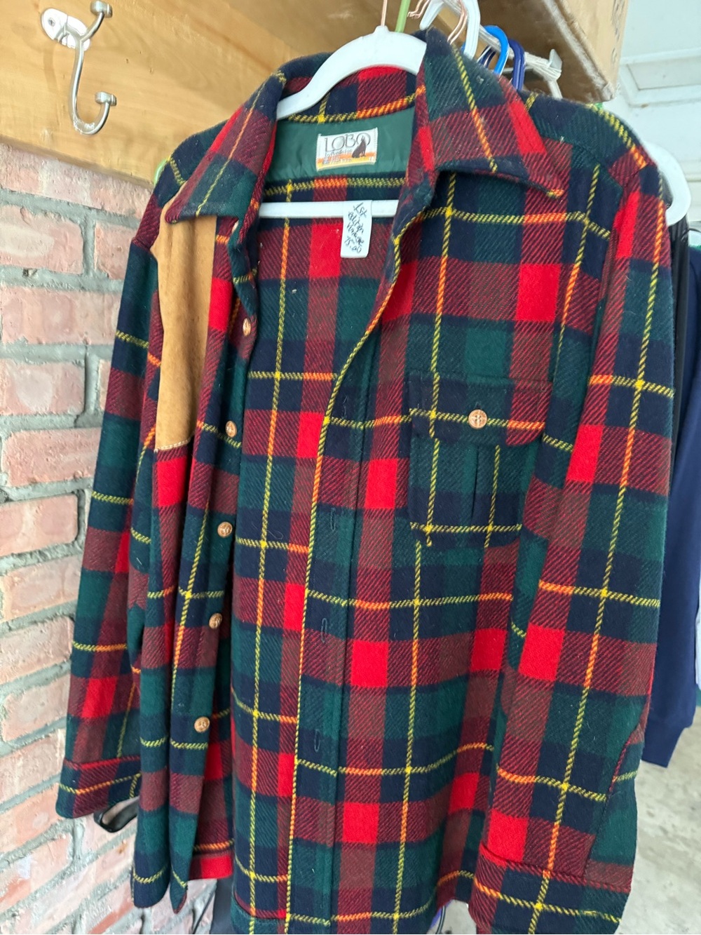Vintage 1970’s Pendleton Red, Green & Yellow Plaid Wool Shirt Jacket